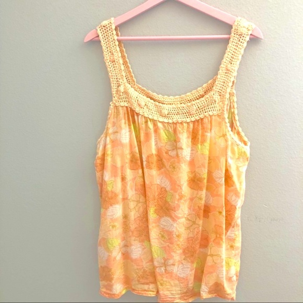 Carole Hochman Orange Sleeveless Pajama Top